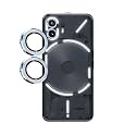 ZARALA Camera Lens Protector for Nothing Phone (2) 5G 9H Tempered Glass Back Film, Aluminum Alloy Original Lens Protective Ring Cover, Sierra Blue