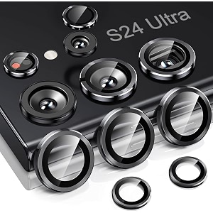 zarala camera lens screen protector for samsung z fold 5 alloy matelic anti scratch camera ring for samsung galaxy s24 ultra 5g black
