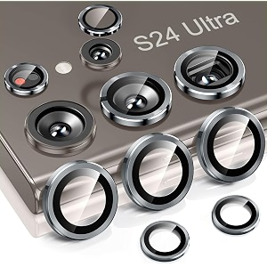 zarala camera lens screen protector for samsung galaxy s24 ultra 5g alloy matelic anti scratch camera ring for samsung galaxy s24 ultra 5g grey