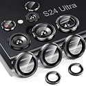 ZARALA Camera Lens Screen Protector For Samsung Z Fold 5 Alloy Matelic Anti Scratch Camera Ring For (Samsung Galaxy S24 Ultra 5G, Black)