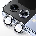 ZARALA Camera Lens Screen Protector For Samsung Galaxy Z Flip5 5G Alloy Matelic Anti Scratch Camera Ring For Galaxy Z Flip5 5G, Blue