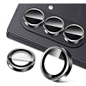 ZARALA Camera Lens Frame Glass Compatible with Samsung Galaxy Z Fold 7 5G Tempered Glass Aluminum Alloy Frame Individual Camera Lens Protector Cover (Z Fold 7 5G, Black)