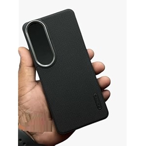 zarala super frosted shield pro back silicone soft mobile case compatible with oneplus nord ce4 dotted slim-fit design tpu shockproof cover black