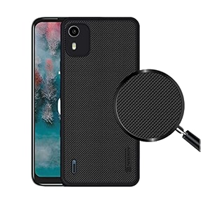 zarala super frosted shield pro back silicone soft mobile case compatible with nokia c12 pro dotted slim-fit design tpu shockproof cover