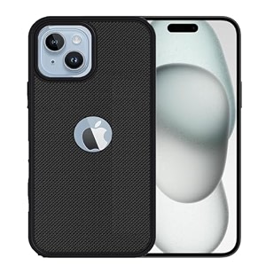 zarala super frosted shield pro back silicone soft mobile case compatible with iphone 15 dotted slim-fit design tpu shockproof cover