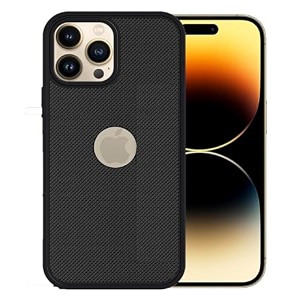 zarala super frosted shield pro back silicone soft mobile case compatible with iphone 15 pro dotted slim-fit design tpu shockproof cover