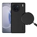 ZARALA Super Frosted Shield Pro Back Silicone Soft Mobile Case Compatible With Vivo X90 Dotted Slim-Fit Design Tpu Shockproof Cover, Black