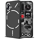 ZARALA Super Frosted Shield Pro Back Silicone Soft Mobile Case Compatible With Nothing Phone 2 Dotted Slim-Fit Design Tpu Shockproof Cover, Black