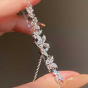 Zarkan Sterling Silver Cubic Zirconia Rhodium Bracelet