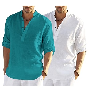 men39s cotton blend casual kurta shirt regular fit full sleeve short straight kurta shirt for men