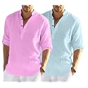 Men's Cotton Blend Casual Kurta Shirt, Regular fit Full Sleeve Short Straight Kurta Shirt for Men