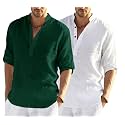 Men's Cotton Blend Casual Kurta Shirt, Regular fit Full Sleeve Short Straight Kurta Shirt for Men