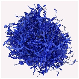 zarwani shredded paper grass confetti for hamper basket filling gift box packing christmas project diy use raffia crinkle paper strips dark blue