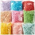 4 Color Shredded Paper 400g (Random Color, 100gram Each Pack) | Shredded Paper Filler, Dry Grass &amp; Raffia Crinkle Strip for Gift Box Packaging, Hamper &amp; Basket Filling (Assorted,400g)