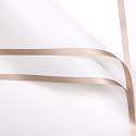 Zarwani - 10 Sheets Korean Style Waterproof White Bouquet Wrapping Paper (58cm x 58cm, 60 Microns) | Golden Border Design, Giftwrap for Flowers &amp; DIY Gift Wrapping Paper (10, Gold Border White)