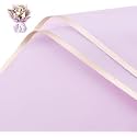 Zarwani - 10 Sheets Korean Style Waterproof Purple Bouquet Wrapping Paper (58cm x 58cm, 60 Microns) | Golden Border Design, Giftwrap for Flowers &amp; DIY Gift Wrapping Paper (10, Lavender, Close)