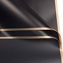 Zarwani - 10 Sheets Korean Style Waterproof Black Bouquet Wrapping Paper (58cm x 58cm, 60 Microns) | Golden Border Design, Giftwrap for Flowers &amp; DIY Gift Wrapping Paper (10, Gold Border Black)