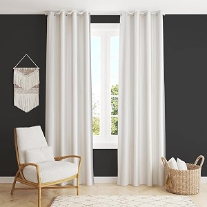 zatchbell polyester solid long crush plain window curtain 6 feet white-set of 2