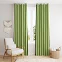 ZATCHBELL Polyester Solid Long Crush Plain Long Door Curtain, 9 Feet, Green-Set of 2