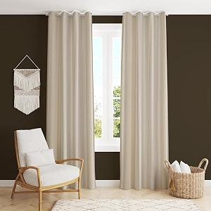 zatchbell polyster solid long crush plain door curtain 8 feet cream-set of 2