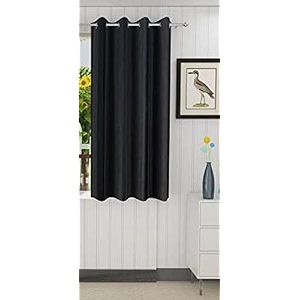 zatchbell polyster solid long crush plain window curtain 5 feet black-pack of 1pc