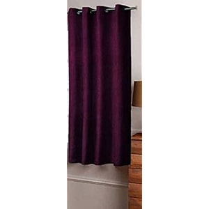 zatchbell polyster solid long crush plain window curtain 5 feet wine-pack of 1pc