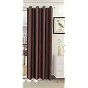 ZATCHBELL Polyster Solid Long Crush Plain Door Curtain, 7 Feet, Brown-Pack of 1pc