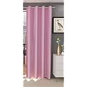 ZATCHBELL Polyster Solid Long Crush Plain Door Curtain, 7 Feet, Light Pink-Pack of 1pc