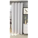 ZATCHBELL Polyster Solid Long Crush Plain Long Door Curtain, 10 Feet, White-Pack of 1pc
