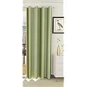 ZATCHBELL Polyster Solid Long Crush Plain Door Curtain, 7 Feet, Green-Pack of 1pc