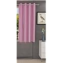 ZATCHBELL Polyster Solid Long Crush Plain Window Curtain, 6 Feet, Light Pink-Pack of 1pc