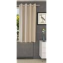 ZATCHBELL Polyster Solid Long Crush Plain Window Curtain, 6 Feet, Cream-Pack of 1pc