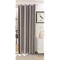 ZATCHBELL Polyster Solid Long Crush Plain Door Curtain, 8 Feet, Grey-Pack of 1pc