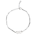 ZAVYA 925 Sterling Silver CZ Infinity Rhodium Plated Adjustable Bracelet| Gift for Women &amp; Girls | With Certificate of Authenticity &amp; Hallmark