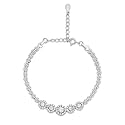 ZAVYA 925 Sterling Silver CZ Infinity Rhodium Plated Adjustable Bracelet| Gift for Women &amp; Girls | With Certificate of Authenticity &amp; Hallmark
