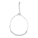 ZAVYA 925 Sterling Silver CZ Infinity Rhodium Plated Adjustable Bracelet| Gift for Women &amp; Girls | With Certificate of Authenticity &amp; Hallmark