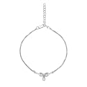ZAVYA 925 Sterling Silver Cubic Zirconia Infinity Rhodium Plating Charm Bracelet | Gift for Women and Girls | 1 Year Plating Warranty