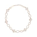 ZAVYA 925 Sterling Silver Floral &amp; Infinity Elegance Rose Gold Plated Adjustable Bracelet | Gift for Women and Girls | With Certificate of Authenticity and 925 Hallmark