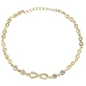 ZAVYA 925 Sterling Silver Infinity Bracelet | Rose Gold Plated Lavish Cubic Zirconia Gift Ideas-Women Chain Bracelet | With Certificate of Authenticity and 925 Hallmark