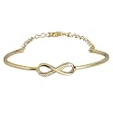 ZAVYA 925 Sterling Silver Cubic Zirconia Modest Gold Plating Cuff Bracelet | Gift for Women and Girls | With Certificate of Authenticity and 925 Hallmark