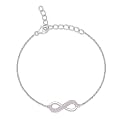 ZAVYA 925 Sterling Silver Infinity Bracelet | Rose Gold Plated Lavish Cubic Zirconia Gift Ideas-Women Chain Bracelet | With Certificate of Authenticity and 925 Hallmark