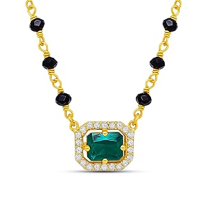 zavya 925 sterling silver mangalsutra  gold plated lustrous cubic zirconia women minimal mangalsutra  with certificate of authenticity and 925 hallmark