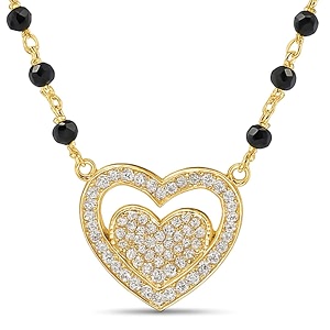 zavya 925 sterling silver mangalsutra  gold plated lustrous cubic zirconia women minimal mangalsutra  with certificate of authenticity and 925 hallmark