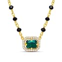 ZAVYA 925 Sterling Silver Mangalsutra | Gold Plated Lustrous Cubic Zirconia Women Minimal Mangalsutra | With Certificate of Authenticity and 925 Hallmark