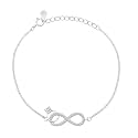 ZAVYA 925 Sterling Silver Infinity Bracelet | Rose Gold Plated Lavish Cubic Zirconia Gift Ideas-Women Chain Bracelet | With Certificate of Authenticity and 925 Hallmark