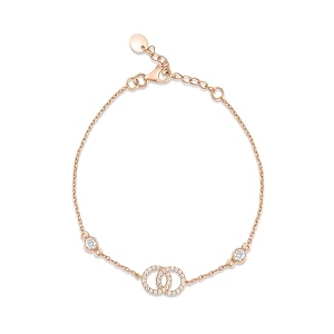 zavya 925 sterling silver unity rose gold plated bracelet  gifts for women and girls  with certificate of authenticity and 925 hallmark