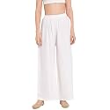 Women/Girls Regular Fit Flared Wide Leg Non-Transparent Solid Color Cotton Blend Soft Rayon Fabric Palazzo ; 14 Colours ; Size XS - 2XL