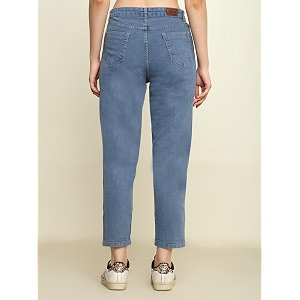 Zayla Womens Mom Fit Cloud Wash Jeans