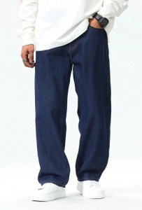 ZAYSH Loose Fit Men Dark Blue Jeans