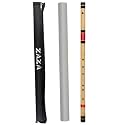 Zaza Percussion- Professional Polished Bamboo Bansuri Flute - (Indian Flute) With Carry Bag (19'' C-Middle)